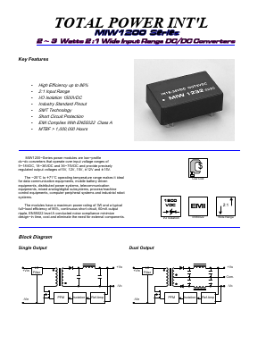 MIW1200 Datasheet PDF Total Power International