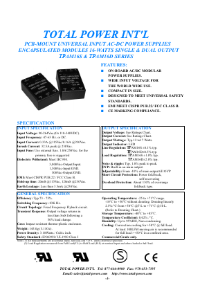 TPAM16D-120068 Datasheet PDF Total Power International