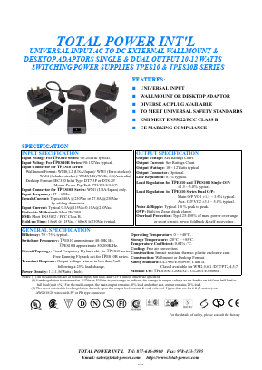 TPES10B Datasheet PDF Total Power International