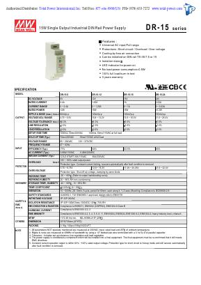 DR-15-15 Datasheet PDF Total Power International