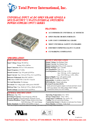 TPVI72-33 Datasheet PDF Total Power International