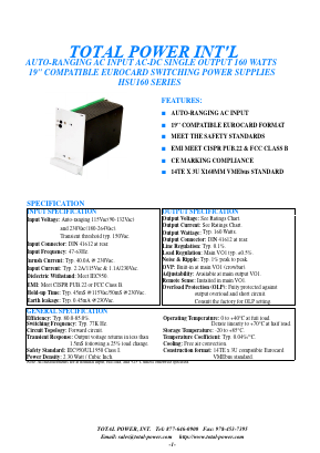 HSU160-14 Datasheet PDF Total Power International