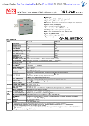 DRT-240 Datasheet PDF Total Power International