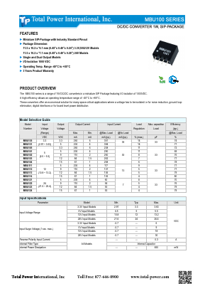 MBU114 Datasheet PDF Total Power International