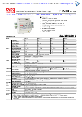 DR-60-15 Datasheet PDF Total Power International