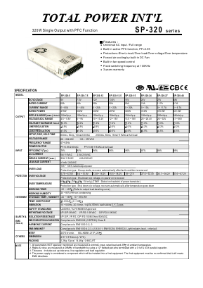 SP-320-27 Datasheet PDF Total Power International