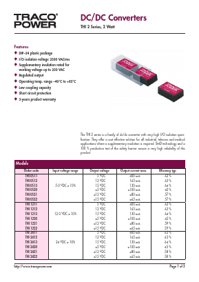 THI0520 Datasheet PDF TRACO Electronic AG
