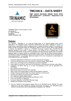 TMC246-PA Datasheet PDF TRINAMIC Motion Control GmbH & Co. KG.