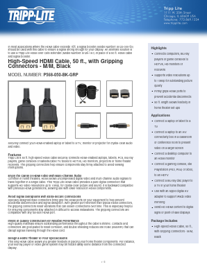 P568-050-BK-GRP Datasheet PDF Tripp Lite. All Rights Reserved