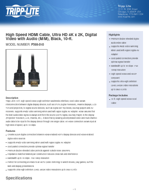 P568-010 Datasheet PDF Tripp Lite. All Rights Reserved