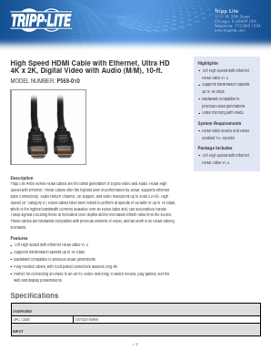 P569-010 Datasheet PDF Tripp Lite. All Rights Reserved