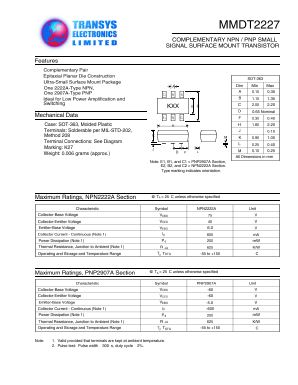 MMDT2227 Datasheet PDF Transys Electronics Limited