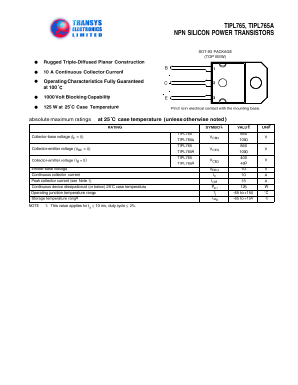 TIPL765A Datasheet PDF Transys Electronics Limited