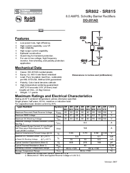 SR802 Datasheet PDF TSC Corporation