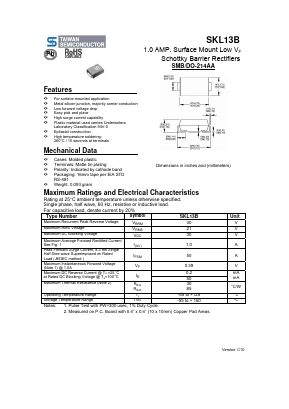 SKL13B Datasheet PDF TSC Corporation