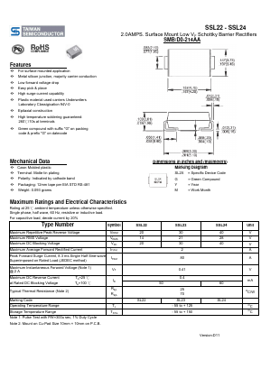 SSL23 Datasheet PDF TSC Corporation