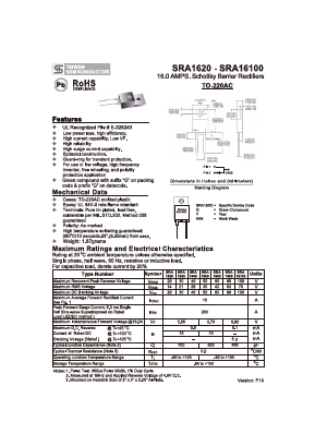SRA16100 Datasheet PDF TSC Corporation