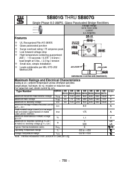 SB803G Datasheet PDF TSC Corporation