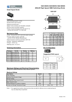 1N914BWSRR Datasheet PDF TSC Corporation