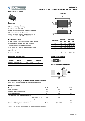 B0530WS Datasheet PDF TSC Corporation