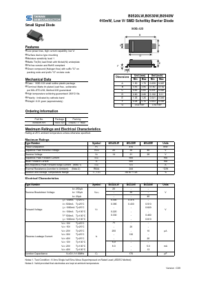 B0520LWRHG Datasheet PDF TSC Corporation