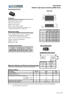 BAS316WSRR Datasheet PDF TSC Corporation