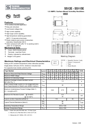 SS110E Datasheet PDF TSC Corporation