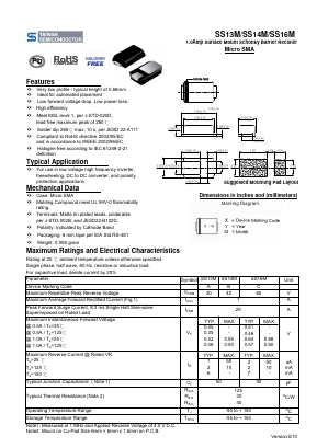 SS14M Datasheet PDF TSC Corporation