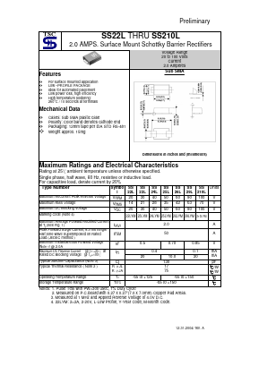 SS210L Datasheet PDF TSC Corporation