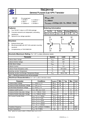 TSC2411D Datasheet PDF TSC Corporation