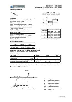 BZX55B13 Datasheet PDF TSC Corporation