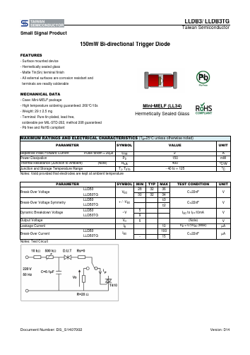 LLDB3TG-N0L1G Datasheet PDF TSC Corporation