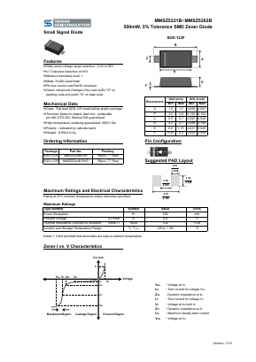 MMSZ5225B Datasheet PDF TSC Corporation
