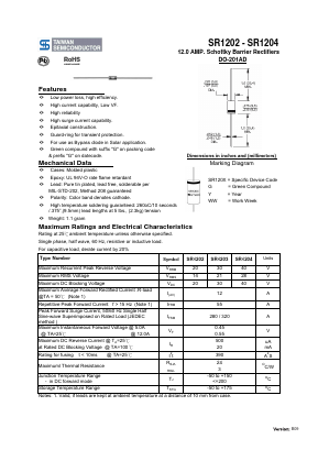 SR1202 Datasheet PDF TSC Corporation