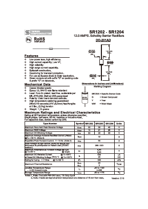 SR1203 Datasheet PDF TSC Corporation