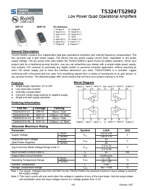 TS2902 Datasheet PDF TSC Corporation