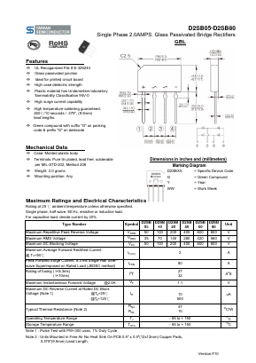 D2SB20 Datasheet PDF TSC Corporation