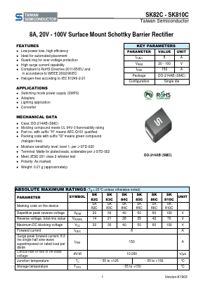 SK810CHV7G Datasheet PDF TSC Corporation