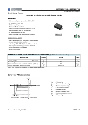 BZT52B2V4S-L0RRG Datasheet PDF TSC Corporation