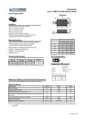 SD103AXGRK Datasheet PDF TSC Corporation
