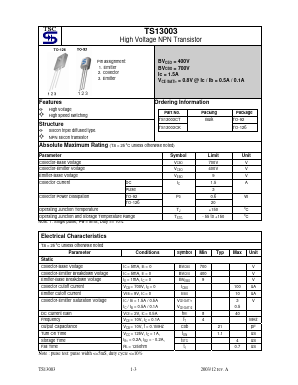 TS13003CT Datasheet PDF TSC Corporation