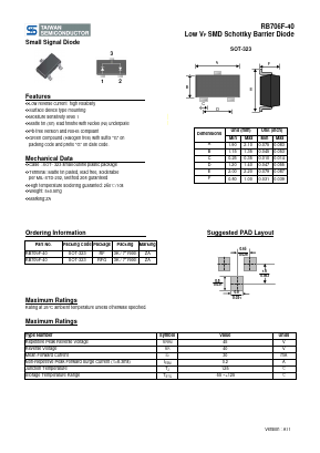 RB706F-40 Datasheet PDF TSC Corporation