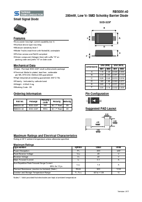 RB500V-40 Datasheet PDF TSC Corporation