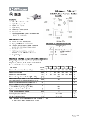 GPA1607 Datasheet PDF TSC Corporation