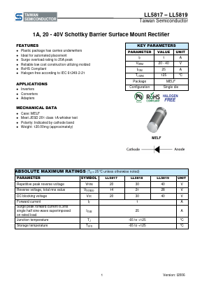 LL5817 Datasheet PDF TSC Corporation