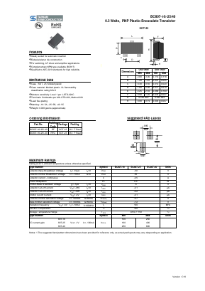 BC807-25 Datasheet PDF TSC Corporation