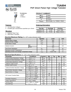 TSA894CTA3 Datasheet PDF TSC Corporation