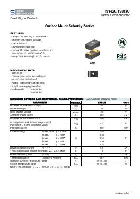 TSS42URGG Datasheet PDF TSC Corporation