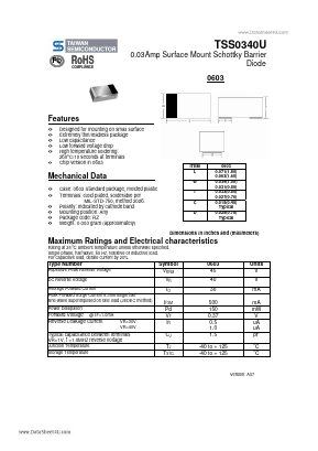 TSS0340U Datasheet PDF TSC Corporation