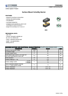 TSS0340U Datasheet PDF TSC Corporation